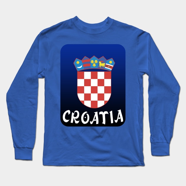 Croatia football fans tshirt world cup 2022 Long Sleeve T-Shirt by Barotel34